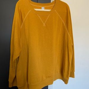 Old Navy Vintage Crew Neck Sweatshirt in Mustard Yellow. So perfect for winter!